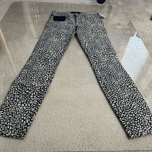 GENETIC METALLIC ANIMAL PRINT SHANE SKINNY JEANS SZ 24 NWT